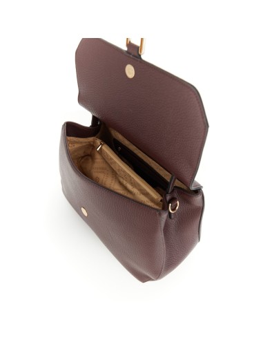 Cafe' Noir C3MD1112 borsa donna effetto pelle bordeaux