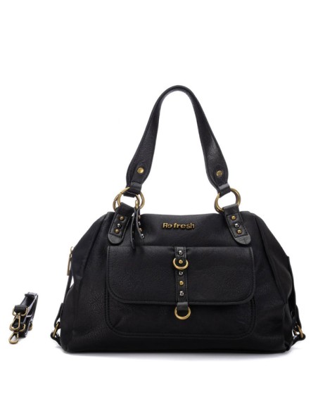 Refresh 183423 borsa donna effetto pelle nero