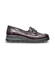 Enval Soft 2262122 mocassini donna in vernice bordeaux
