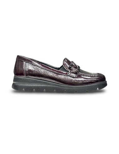 Enval Soft 2262122 mocassini donna in vernice bordeaux