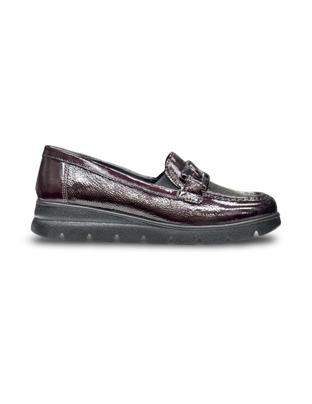 Enval Soft 2262122 mocassini donna in vernice bordeaux