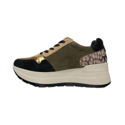 Igi&Co 6675600 sneakers donna in pelle e camoscio nero multicolor 2