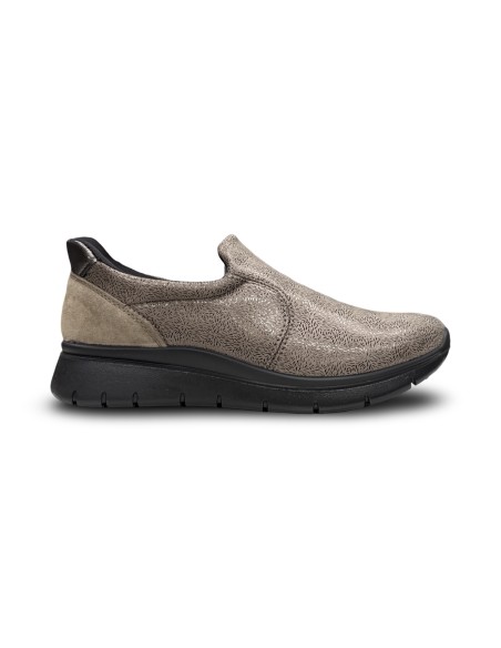 Enval Soft 2275933 slip on donna in tessuto elastico taupe