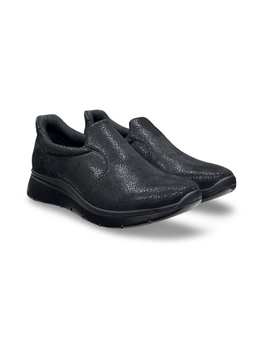 Enval Soft 2275900 slip on donna in tessuto elastico nero