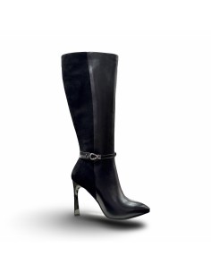 Enza Marchese 51058 stivali donna in pelle/camoscio nero
