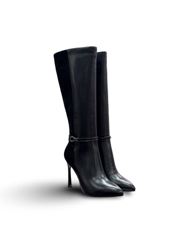 Enza Marchese 51058 stivali donna in pelle/camoscio nero