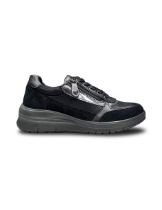 Enval Soft 2270900 sneakers donna in camoscio/pelle nero