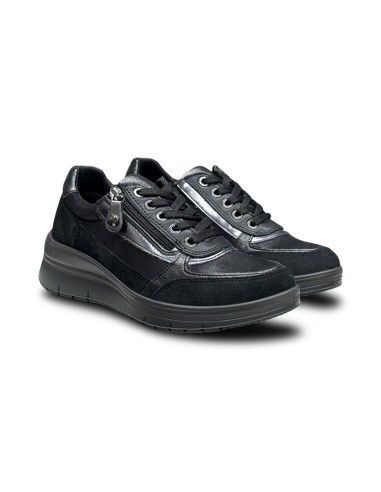 Enval Soft 2270900 sneakers donna in camoscio/pelle nero
