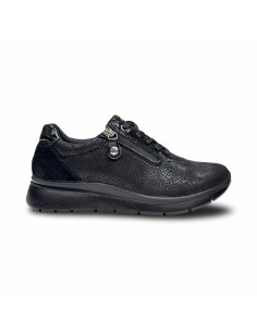 Enval Soft 2276100 sneakers donna in tessuto elastico nero