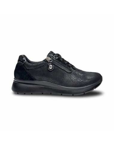 Enval Soft 2276100 sneakers donna in tessuto elastico nero