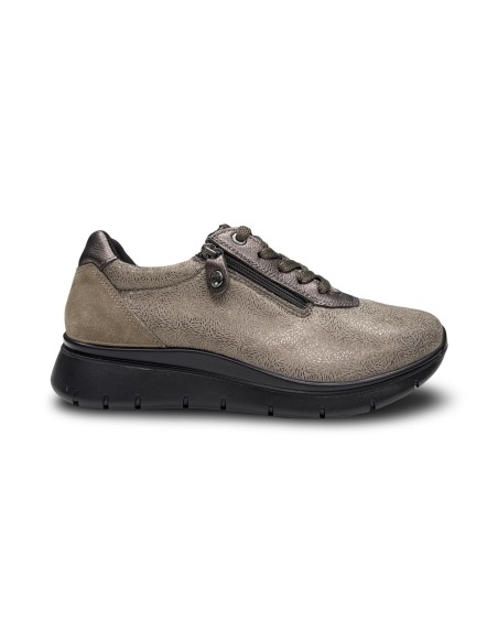 Enval Soft 2276111 sneakers donna in tessuto elastico taupe