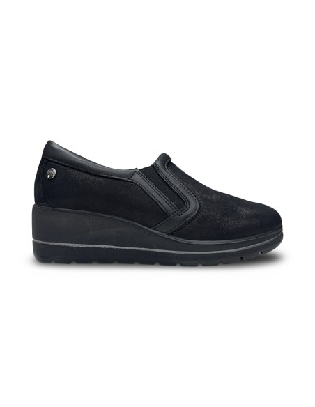 Enval Soft 2274200 slip on donna in tessuto elastico nero