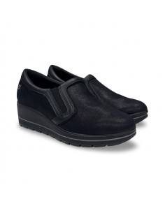 Enval Soft 2274200 slip on donna in tessuto elastico nero 2
