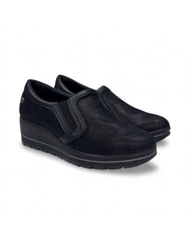 Enval Soft 2274200 slip on donna in tessuto elastico nero