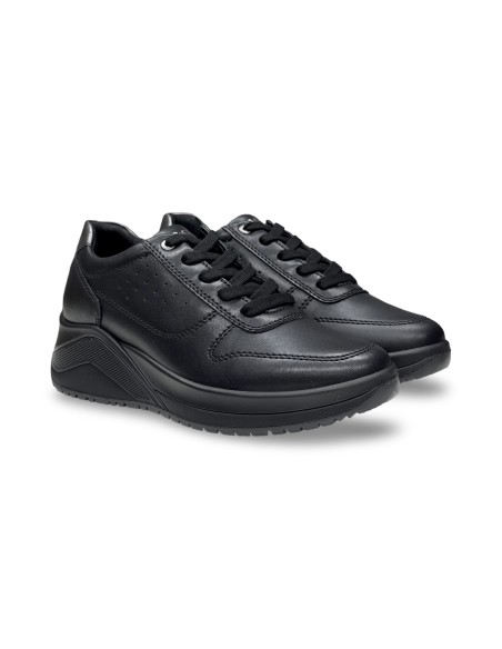 Igi&Co 2150800 sneakers donna in pelle perlato nero