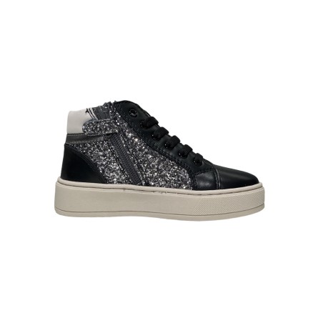 Balducci Kids KIAB1093 sneakers bambina in pelle nero glitter