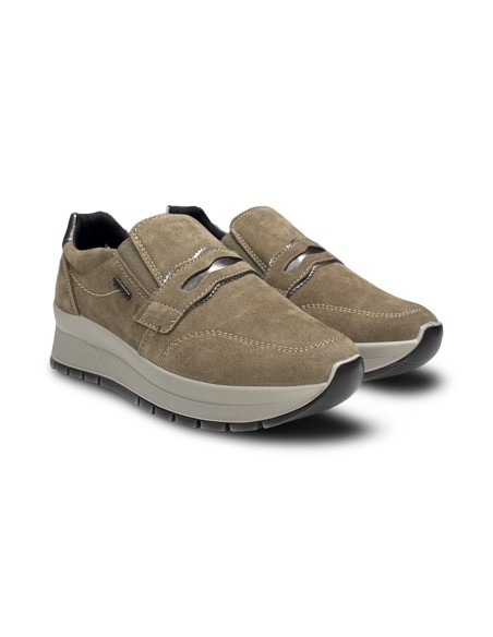 Igi&Co 2173533 slip on donna in camoscio fango