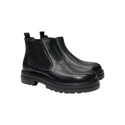 Exton 587 stivaletti uomo in pelle di vitello nero