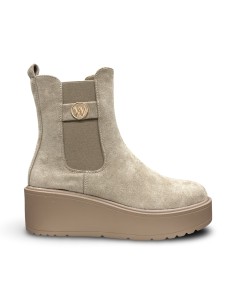Wcubed 51063 stivaletti donna in camoscio beige