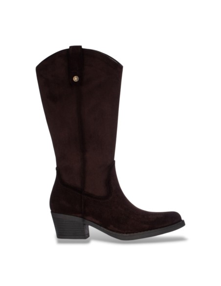 Refresh 176145 stivali donna in camoscio marrone