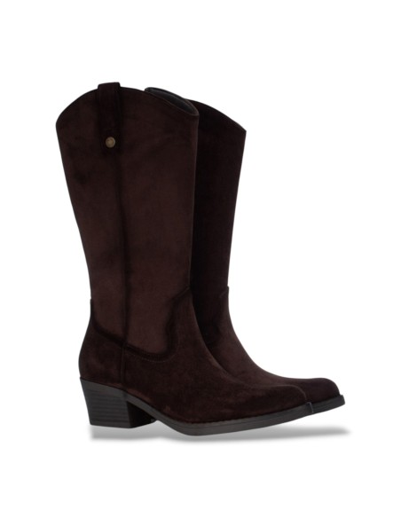 Refresh 176145 stivali donna in camoscio marrone