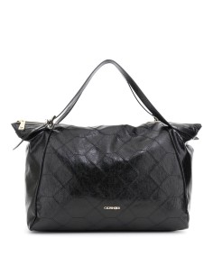 Cafe' Noir C3WB0904 borsa donna effetto pelle metallizzato nero