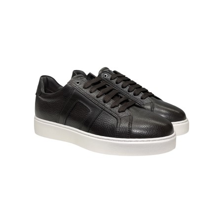 Exton 350 sneakers uomo in pelle bottolato testa di moro
