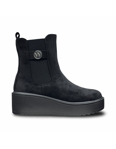Wcubed 51063 stivaletti donna in camoscio nero