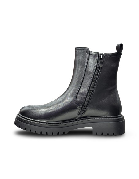 Wcubed 51073 stivaletti donna in pelle nero