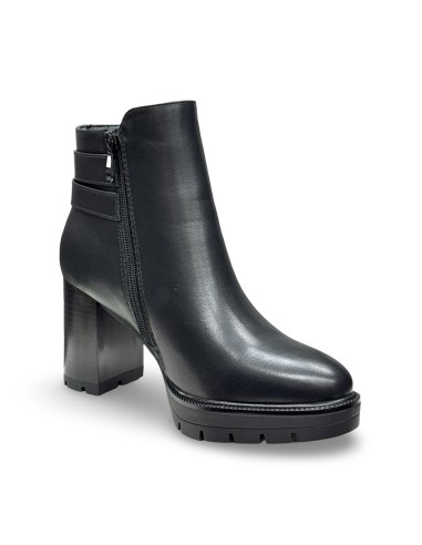 Wcubed 51196 stivaletti donna in pelle nero