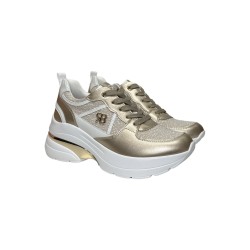 Renato Balestra RB2531 sneakers donna in similpelle e tessuto gold 2