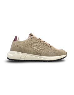 Paciotti 4US 25-440 sneakers uomo in camoscio sabbia/bordeaux