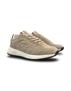 Paciotti 4US 25-440 sneakers uomo in camoscio sabbia/bordeaux 2