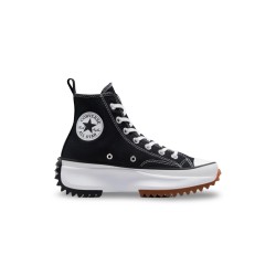 Converse Run Star Hike HI 166800C Black White Gum sneakers donna in tela