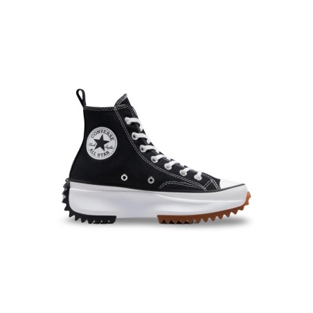 Converse Run Star Hike HI 166800C Black White Gum sneakers donna in tela