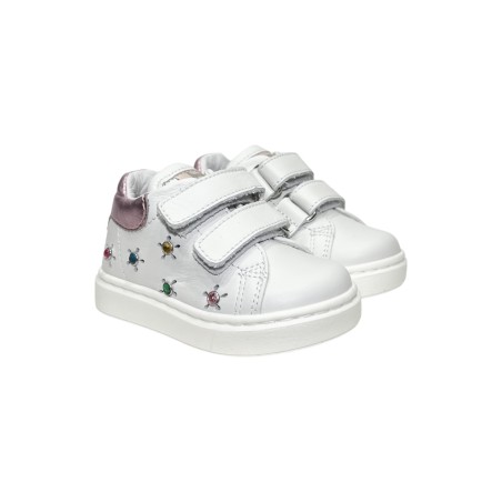 Balducci CITA6823R sneakers bambina primi passi in pelle bianco rosa