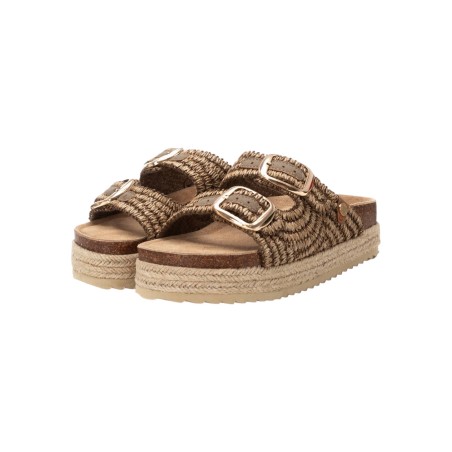 Refresh 172720 sandali donna in tessuto intrecciato taupe