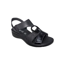 Enval Soft 7776700 sandali donna in pelle soft nero 2