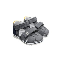 Balducci CITA6989P sandali bambino in vera pelle grigio/giallo