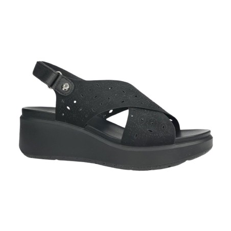 ENVAL SOFT 3771444 sandali donna con rialzo in pelle nero