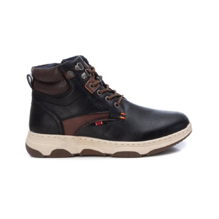Refresh 170978 stivaletti uomo in similpelle nero e marrone