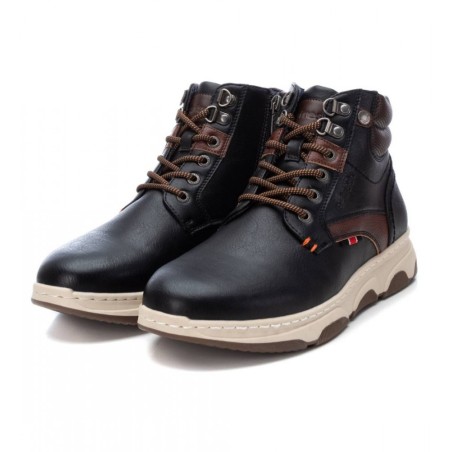 Refresh 170978 stivaletti uomo in similpelle nero e marrone