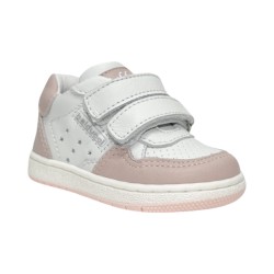 Balducci MSP4581B sneakers bambina primi passi in pelle bianco e rosa 2