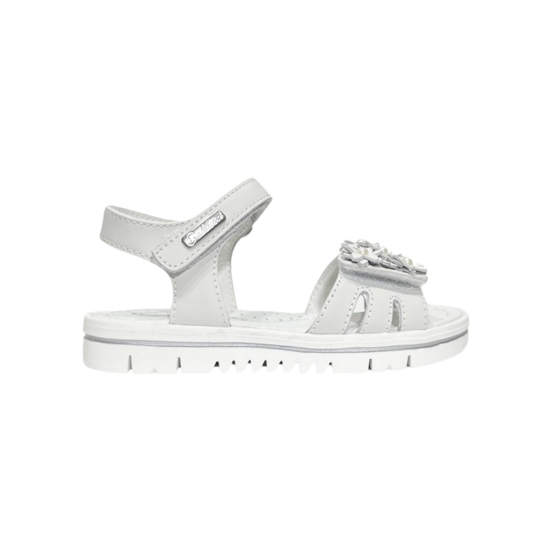 Balducci GRIG1105 sandali bambina in pelle bianco perla