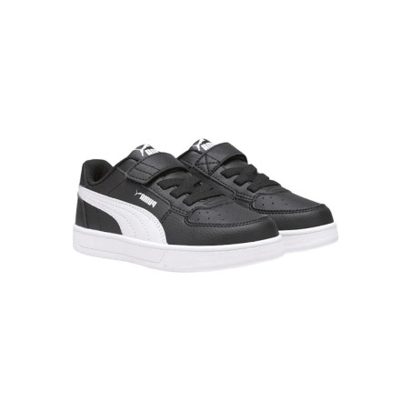 Puma Caven 2.0 AC PS 393839 05 sneakers bambino in pelle nero e bianco