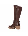 REFRESH 170372 stivali donna in similpelle marrone Refresh - 2 Refresh stivali alti con tacco in ecopelle marrone 