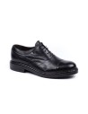 EXTON 9023 scarpe stringate uomo in pelle nero Exton - 1 Exton scarpe classiche uomo in vera pelle con fondo in gomma 