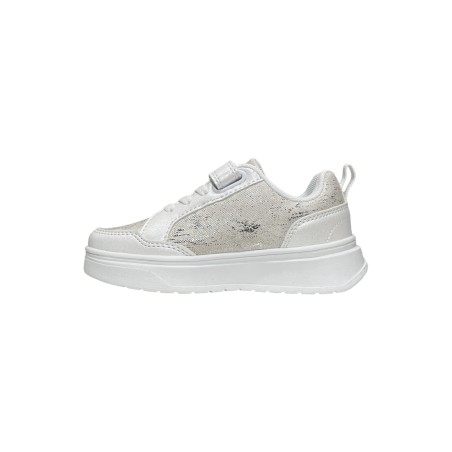 Primigi 6972100 sneakers bambina in nappa bianco lurex