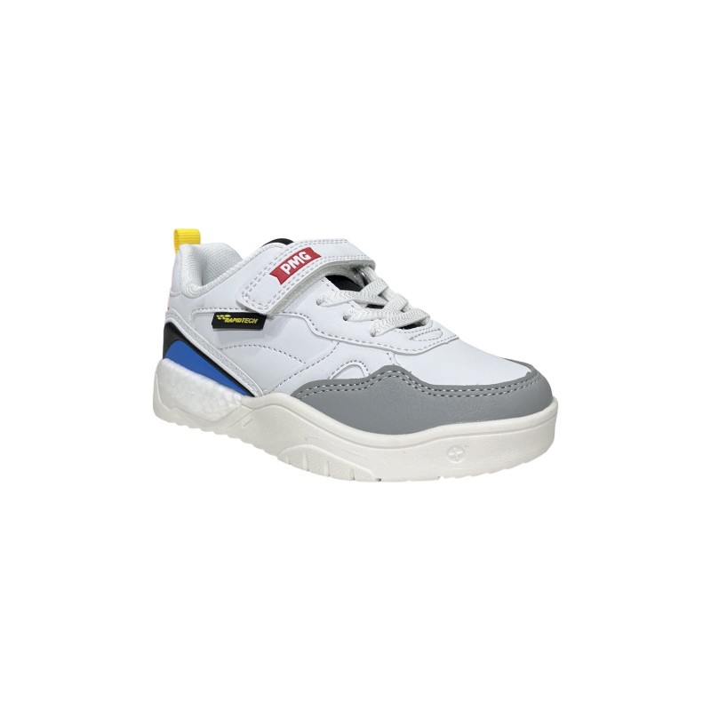 Primigi 6969100 sneakers bambino in nappa bianco multicolor