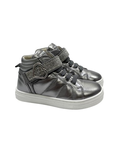 BALDUCCI BUTT1756A sneakers kids in vera pelle color antracite Balducci - 1 Sneakers alte Balducci BUTT1756A pelle grigio antrac